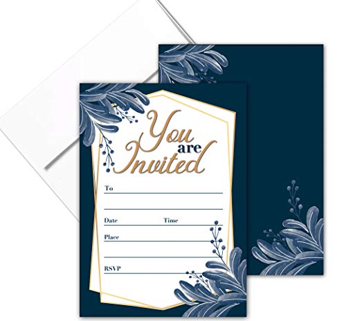 Stonehouse Collection | You Are Invited Formal Fill-in Party Invitations With Envelopes | 25 Invites & Envelopes | Wedding, Baby Shower, Rehearsal Dinner, Birthday Party (Formal Your Invited) - color: Formal Your Invited