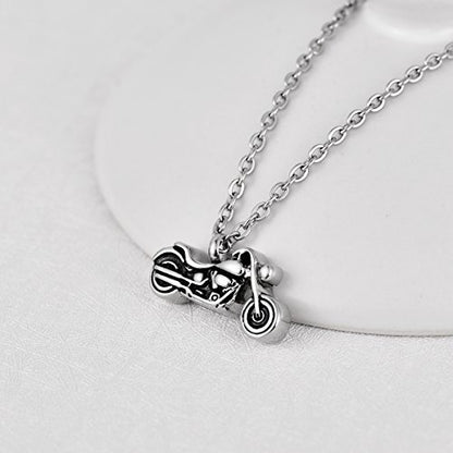 Motorcycle Cremation Jewelry Ashes Pendant Urn Necklace Memorial Keepsake - style: Necklace-motorcycle1