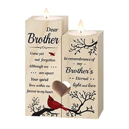 SteadStyle Memorial Gifts for Loss of Brother, Memorial Candlestick Gifts - style: Brother