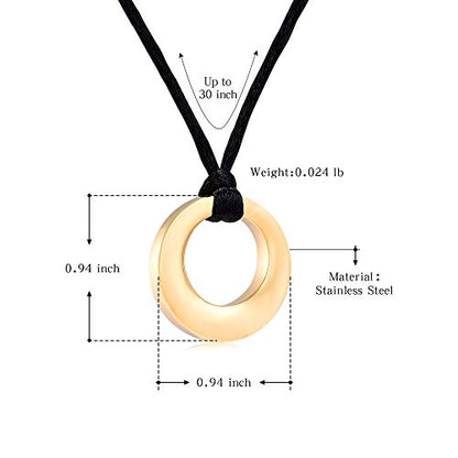 Hearbeingt Cremation Jewelry Urn Necklace for Ashes for Women Men, Circle of Life Eternity Memorial Pendant Ash Jewelry - color: Gold