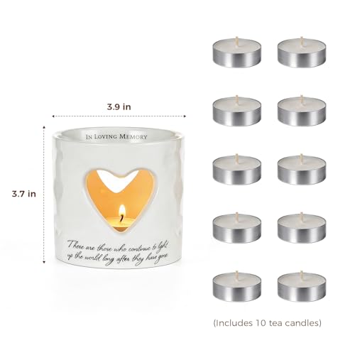Ceramic Bereavement Votive Candle Holders Gifts (with 10 Tealight Candles) - color: Jtaxtc-01