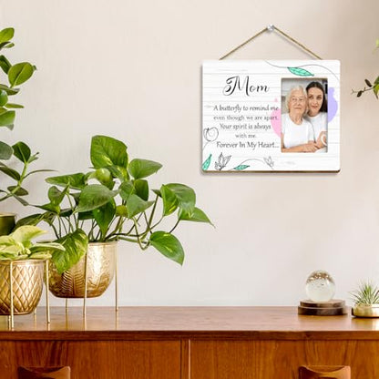JANLAN Memorial Gifts for Loss of Mom,Mother Memorial Picture Frame,Bereavement Gift Sympathy Gifts for Loss of Mother,Mom Your Spirit Is Always with Me Forever in My Heart Photo Frame - style: Loss of Mom-1