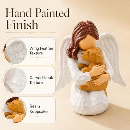 Dog Memorial Gifts for Loss of Dog, Pet Memorial Gifts, Resin Angel Statues, Sculpting Angels, Pet Sympathy Gifts - style: Dog Memorial Gifts