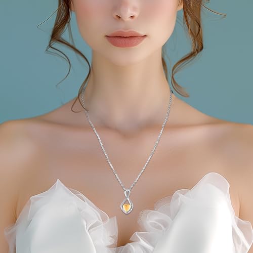 Eusense Cremation Jewelry for Ashes Urn Necklace to Put Ashes In 925 Sterling Silver Memorial Pendant Tree of Life Infinity Urn Necklaces for Ashes Necklace for Women Men - style: G-Infinity Urn Necklace-Gold Plated