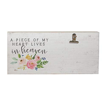 Simply Said, INC Memorial Picture Clip Frame, A Piece of My Heart Lives in Heaven, 5.5 x 12 inches, Made in USA, CLP1257 - color: Piece Of My Heart