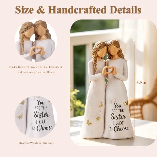NAN ZAI NAN FANG Birthday Gifts for Women, Sisters Gifts from Sister | 5.5" Hand-Painted Sister Figurine to Best Friend Sisters Gifts for Women for Christmas & Birthday - style: Sisterhood