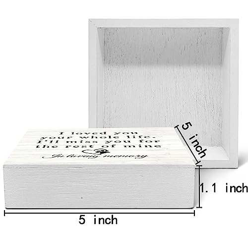 SRADMO In Loving Memory of Pet Quote I Love You Your Whole Life Wood Box Sign Desk Decor,Rustic Wooden Block Box Sign Decoration For Home Bedroom Living Room Shelf Table Decor