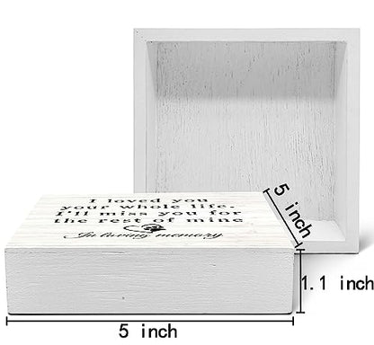 SRADMO In Loving Memory of Pet Quote I Love You Your Whole Life Wood Box Sign Desk Decor,Rustic Wooden Block Box Sign Decoration For Home Bedroom Living Room Shelf Table Decor
