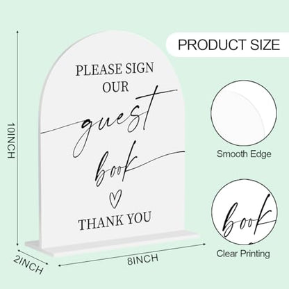 Please Sign Our Guestbook Sign Wedding Guest Book Acrylic Sign for Wedding Bridal Shower Baby Shower Ceremony Reception Event Party Welcome Guestbook Table 8"x10" - color: You