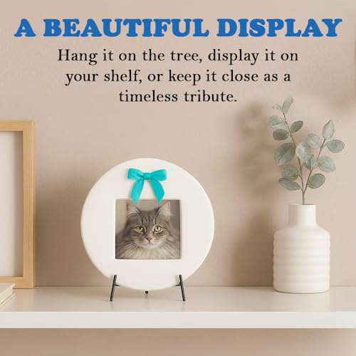 SD Toyz Pet Paw Print Ornament Kit, Dog & Cat Keepsake Picture Frame, Clay Mold Pawprint, Pet Lover Gift