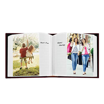 Pioneer Photo Albums 100-Pocket European Bonded Leather Photo Album for 4 by 6-Inch Prints, Burgundy - color: Burgundy, size: 4 x 6 Inch