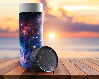 Cosmic Scattering Urns - Eco Friendly Biodegradable Urns for Adult Ashes - Cremation Scattering Tube - color: Cosmic, size: Large 12"x5"