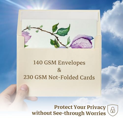 Cream Blank Flat Note Cards and Envelopes 5x7 (NOT FOLDED), Goefun 100 Pack - color: Cream, size: 5x7