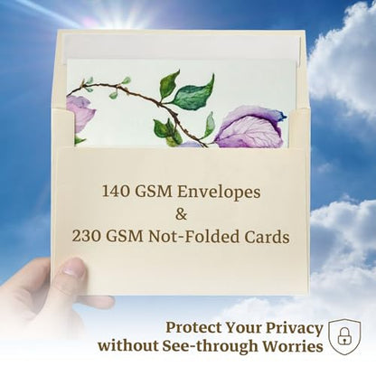 Cream Blank Flat Note Cards and Envelopes 5x7 (NOT FOLDED), Goefun 100 Pack - color: Cream, size: 5x7
