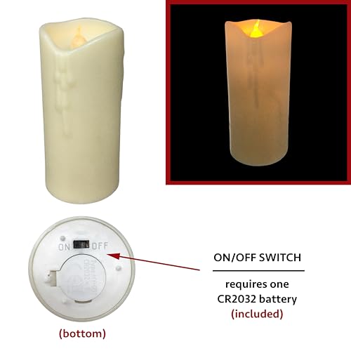 Stemless Wine Glass Candleholder - Cardinal Design with Lighted Candle, 4.75" Tall - Set of 2