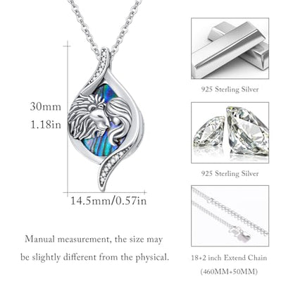 Cremation Jewelry for Ashes 925 Sterling Silver Memorial Pendant Urn Necklaces for Ashes Necklace for Women - style: Lion Urn Necklace