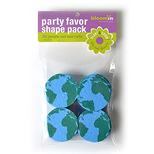 BLOOMIN' FLOWER CARDS Seed Paper Shapes Pack - Earth Shapes - 100 Shapes Per Pack - 2.1