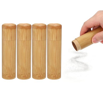uxcell 4pcs Bamboo Scattering Urn, 5.1" x 1.2" Small Cremation Tube with Lid Mini Keepsake Brown for Male Female Pet Dog Brown - size: 5.1" x 1.2"