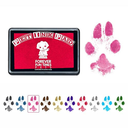 Pet Paw Print Impression Kit | Dog Ink Paw Print Kit | Pet Paw Print Kit | an Easy to Use Paw Print Stamp Pad for Dogs | Contains an Ink Pad for Dog Paw Prints That You Can Treasure (Pink) - color: Pink