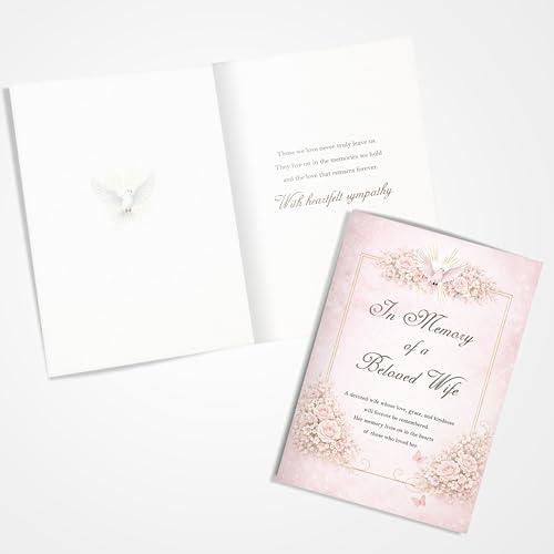 Loss of Wife Sympathy Card With Printed Verse Premium A5 Size UK Made
