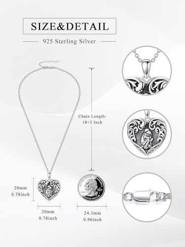 Dorunmo Personalized Heart Locket Necklace That Holds 2 Picture 925 Sterling Silver Custom Lockets Pendant Memorial Jewelry Gifts for Mom Sisters - color: Father Daughter, style: Personalized-Photo