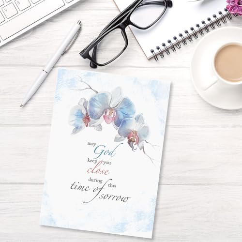 Current Condonlences Greeting Cards | Sympathy Comfort Faith, 8 Count, 4 Designs, 5" x 7" Folded, Scripture Inside, Envelopes Included, Value Pack - color: Comfort Faith
