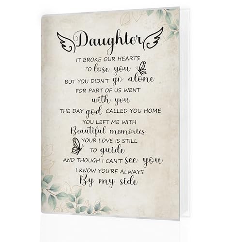 Daughter Memorial Photo Album 4x6, Memorial Gifts for Loss of Daughter, Loss of Daughters Sympathy Gifts, Bereavement Small Memory Photo Album Book for 18 Pockets Hold 36 Pictures - color: Daughter