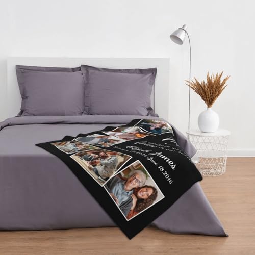 Custom Memorial Blanket, Custom Picture Blankets Customized in Loving Memory Photo Blanket - color: Memorial Blanket 21