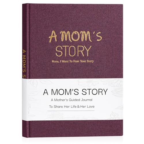 Artmag Mom's Life Story Journal Family Keepsake Book Linen Hardcover for Mom to Share Her Memories, with 250+ Prompt Questions Book Gift for Birthday Mother's Day Christmas (Purple) - color: Purple, size: Mom's Life Story Journal