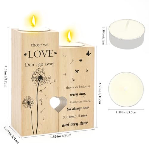 Sympathy Gifts for Loss of Loved One - Sympathy Candle Holder Candlestick Memorial Bereavement in Memory of Condolences Remembrance Gifts for Loss of Mom Dad Mother Father