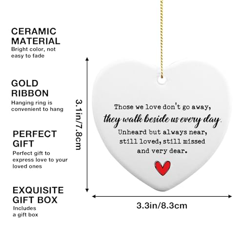 Those We Love Keepsake Ceramic Ornament Bereavement Gift Ideas in Memory of Loved One - color: Those We Love Don't Go Away