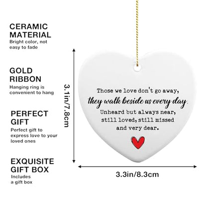 Those We Love Keepsake Ceramic Ornament Bereavement Gift Ideas in Memory of Loved One - color: Those We Love Don't Go Away