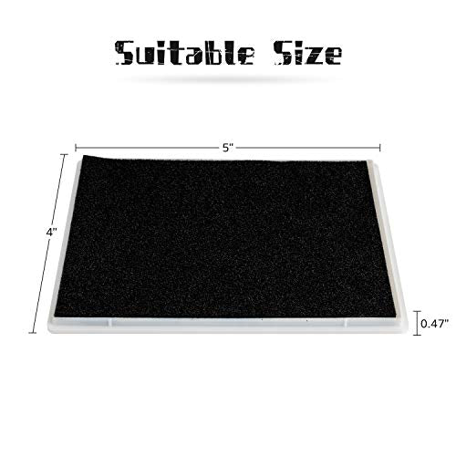 Ink Pad, 5x4'' Washable Non-Toxic Ink Stamp Pad for Baby Footprint Handprint, Black - color: Black