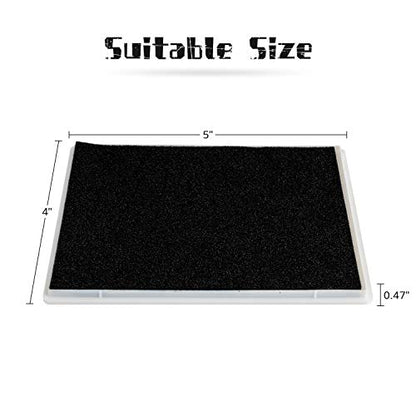 Ink Pad, 5x4'' Washable Non-Toxic Ink Stamp Pad for Baby Footprint Handprint, Black - color: Black