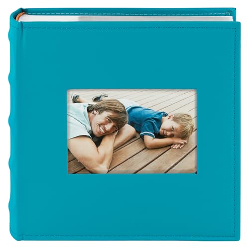 Photo Album Hold 200 4x6 Photos with Front Window for DIY (Sky Blue) - color: Sky Blue