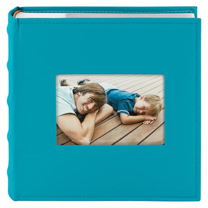 Photo Album Hold 200 4x6 Photos with Front Window for DIY (Sky Blue) - color: Sky Blue