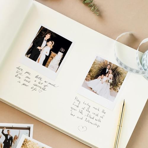 Mr&MrsGifts Elegant Wedding Guest Book Hard Cover Guest Sign in Book,Flower | Guest Book Wedding Reception,Bridal Shower Gifts,Wedding Gifts - color: Flower