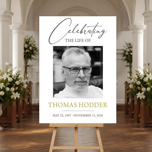 Personalized Funeral Welcome Sign, Celebration Of Life Funeral Sign with Picture, Photo Custom Memorial Welcome Sign, In Loving Memory Memorial Signs, Celebration Of Life Decoration - color: Style #1