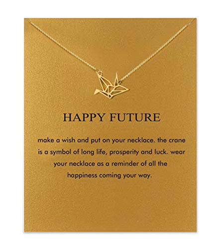 Baydurcan Friendship Anchor Butterfly Good Luck Elephant Necklace for Women - style: Papercrane