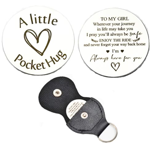 RFTWXHPN Pocket Hug Token Gift Keychain Christmas Birthday Gifts Long Distance Relationship Hug Tokens Keepsake Pocket Hugs - color: To My Girl Wherever Your Journey