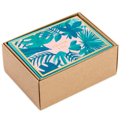 Hallmark Boxed Thank You and Blank Cards Assortment (Four Assorted Tropical Designs, 40 Note Cards and Envelopes) - style: Tropical Designs