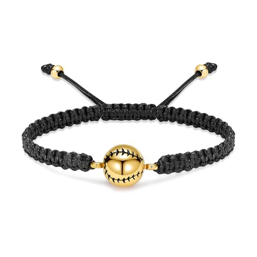 Hearbeingt Baseball Urn Bracelet for Ashes Cremation Jewelry for Women Men - color: Gold