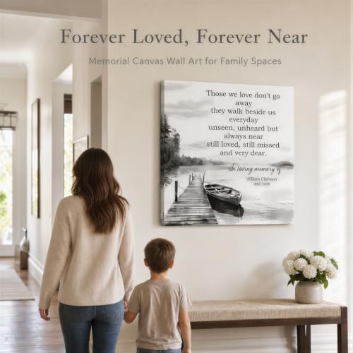 KiKiLuna Personalized In Loving Memory Square Canvas Wall Art - color: Design 6