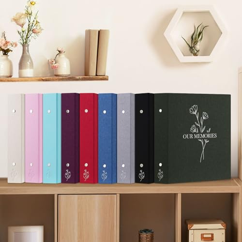 Lanpn Photo Album 4x6 400 Pockets, Linen OUR MEMORIES Hardcover Photo Book Photobook Holds 400 Vertical Pictures Only Green - color: Green, size: 400 Photos