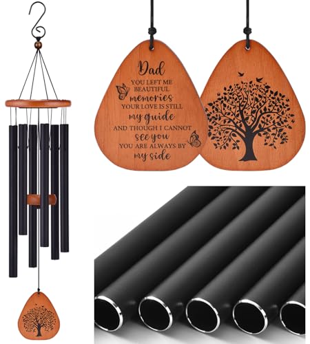AMBOBE Memorial Sympathy Gifts for Loss of Dad, 32" Memorial Wind Chimes | Loss of Father Sympathy Gift, Bereavement Gifts for Loss of Father, Windchimes in Memory of Dad - size: Black - Dad