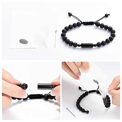 shajwo Cylinder Urn Bracelet for Ashes for Women Men - color: Black
