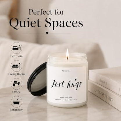 Sympathy Gifts for Loss of Loved One, Lavender Memorial Candle | 7 oz natural soy wax, cotton wick, and up to 50 hours of steady glow for grief, miscarriage, thinking of you, or recovery.