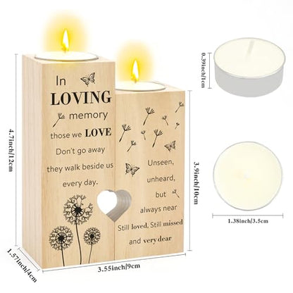 Sympathy Gifts for Loss of Loved One - Sympathy Candle Holder Candlestick Memorial Bereavement in Memory of Condolences Remembrance Gifts for Loss of Mom Dad Son Daughter Sister