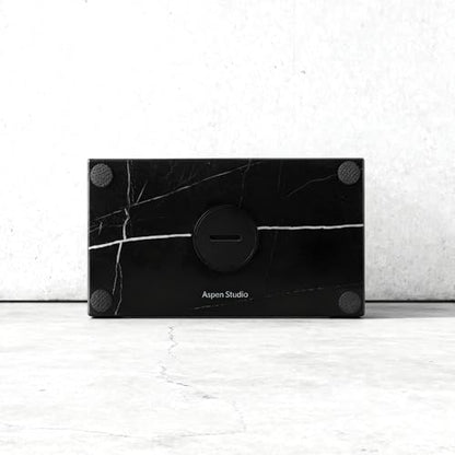 Aspen Studio AspenStudio Genuine Black Marquina Marble Cremation Urn for Adult Human Ashes Black Maquina Marble Urn