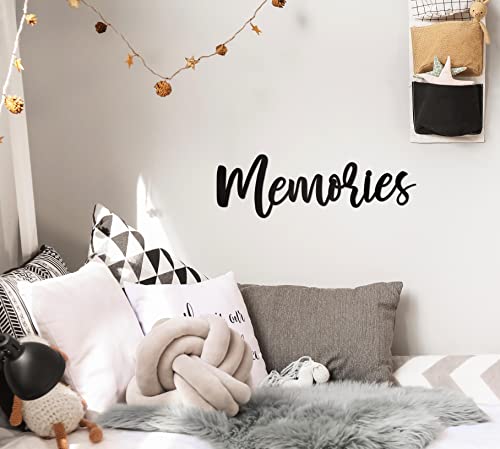 Vivegate Memories Wall Decor - 17"x5" Metal Art Piece, Family Wall Sign, Perfect For Travel & Home Decor